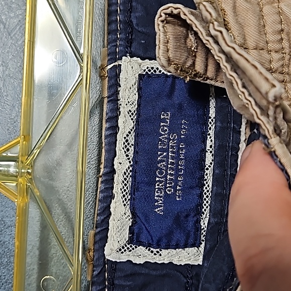 American Eagle Kick Boot Super Stretch Khaki Pants Size 0 - Picture 6 of 13